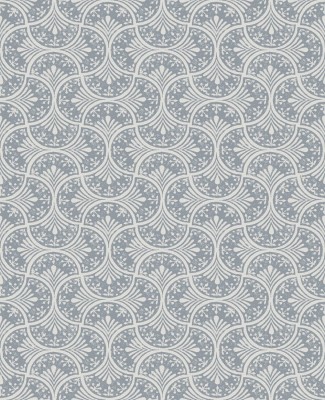 Niebieska tapeta na flizelinie w ornamenty