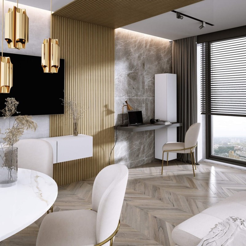 Lamela ścienna Olmo Oak Gold II