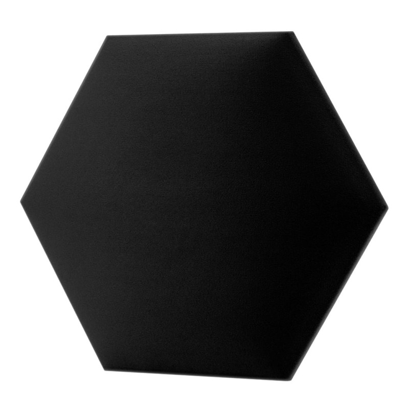 Panel Tapicerowany Czarny – Heksagon