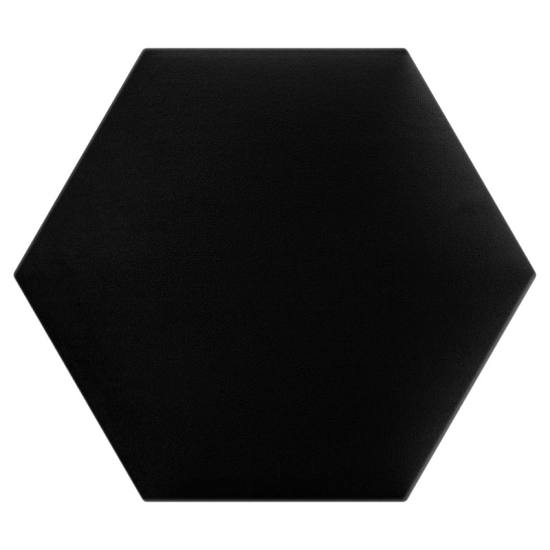 Panel Tapicerowany Czarny – Heksagon