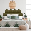 Panel Tapicerowany Khaki – Heksagon