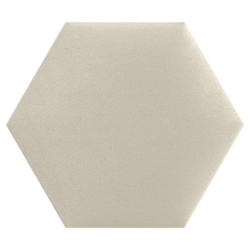 Panel Tapicerowany Kremowy – Heksagon