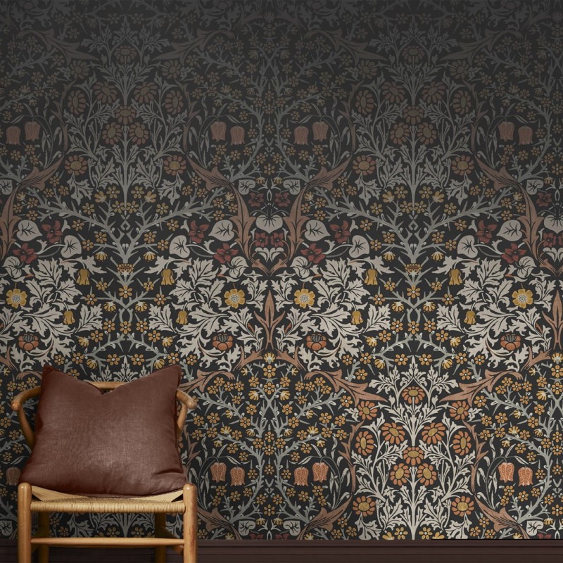 Fototapeta z motywem liści i kwiatków William Morris