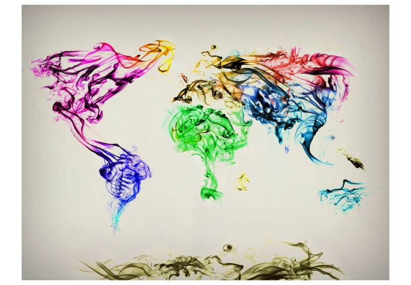 Fototapeta - Dancing smoke trails