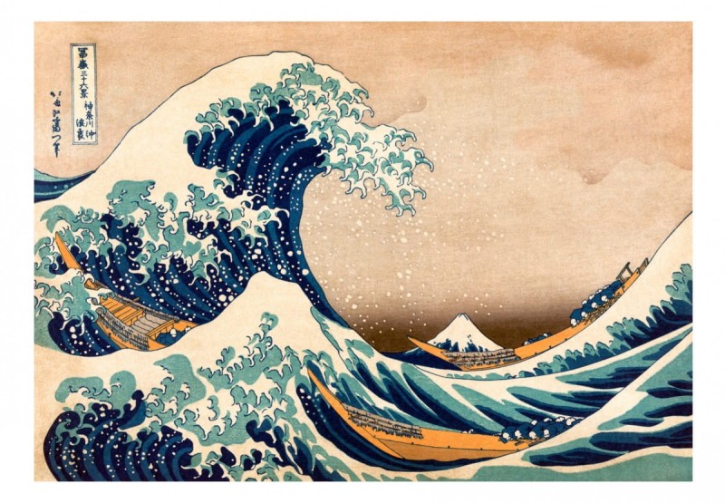 Fototapeta - Hokusai: Wielka fala w Kanagawie (Reprodukcja)