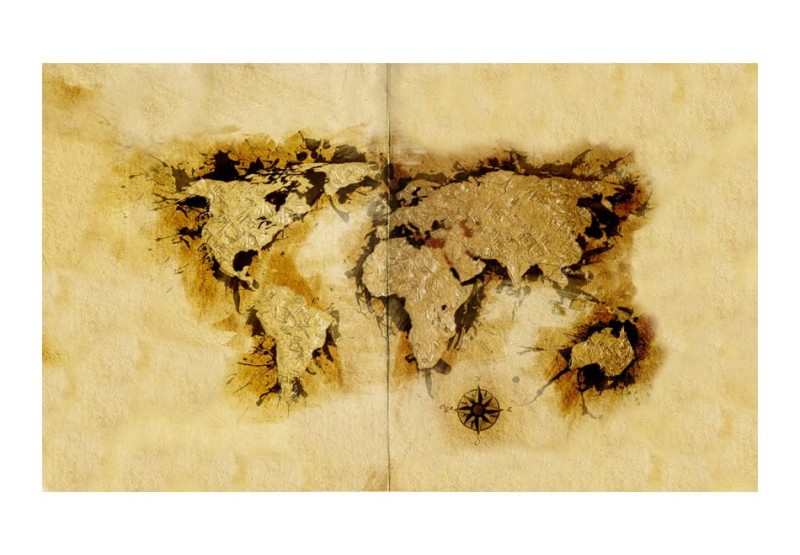 Fototapeta - Mapa poszukiwaczy złota