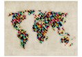 Fototapeta - World Map - a kaleidoscope of colors