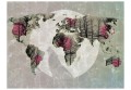 Fototapeta - Map of the World - Howling to the moon