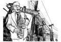 Fototapeta - Saxophone recital on Broadway