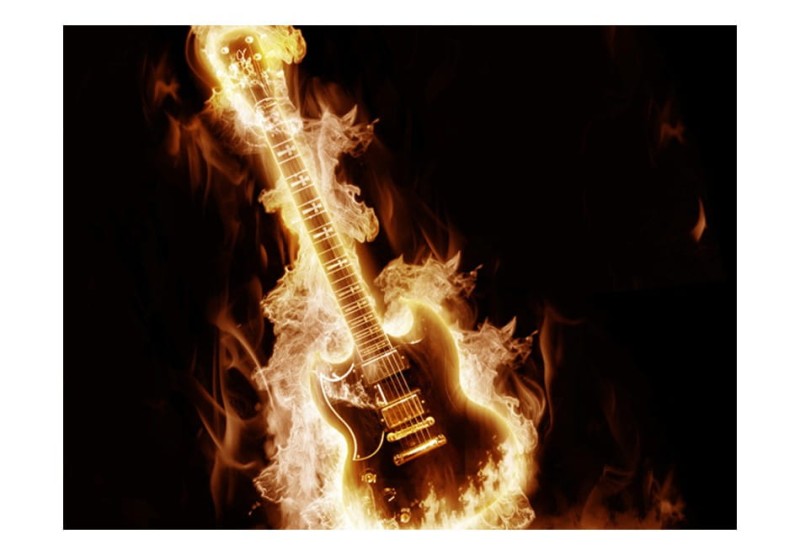Fototapeta - Płonąca gitara