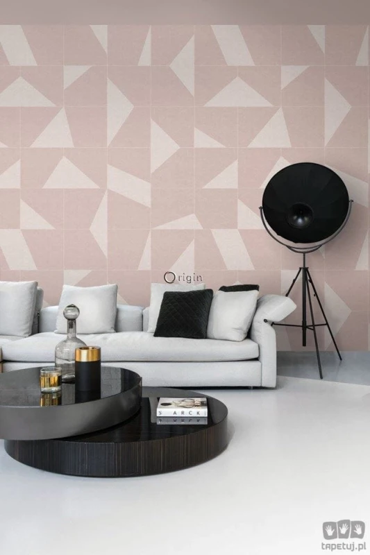 Fototapeta z geometrycznym wzorem w odcieniach różu