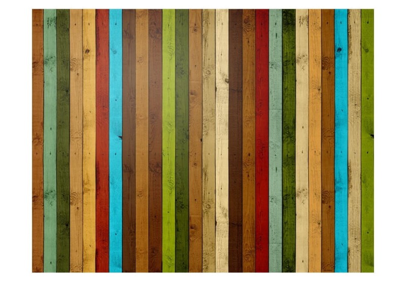 Fototapeta - Wooden rainbow