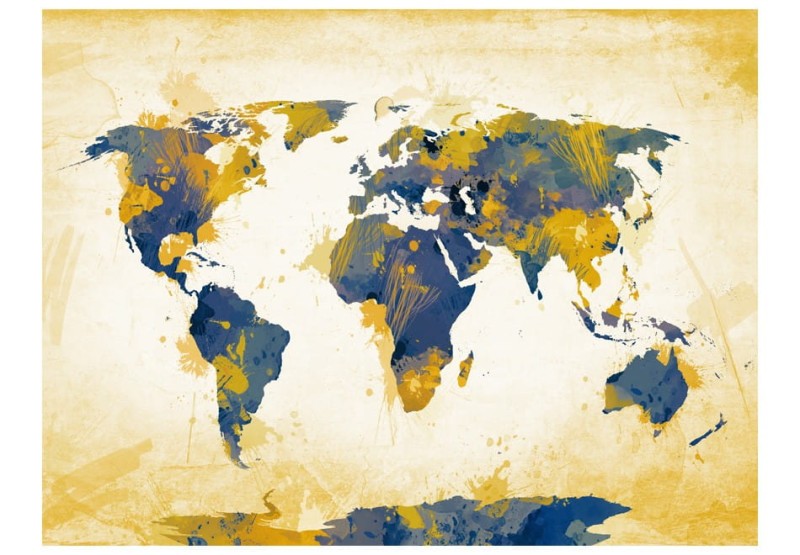 Fototapeta - Map of the World - Sun and sky