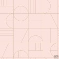 Tapeta wzór geometryczny kwadraty różowa flizelina