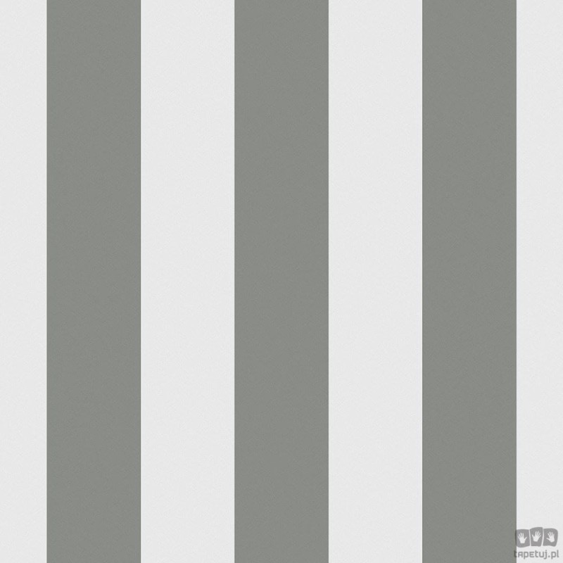 Tapeta w pasy na flizelinie ICH Wallpaper Deco Stripes szaro-biała