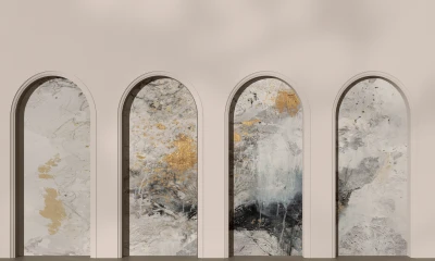 Fototapeta 3D łuki okienne