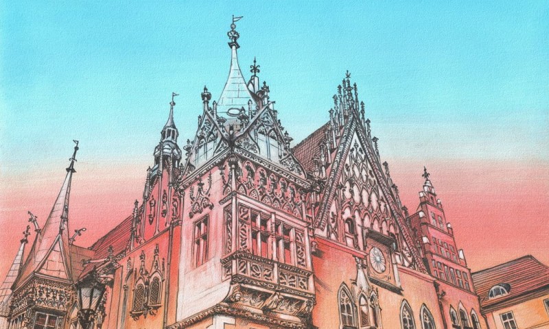 Fototapeta malowana Wrocław Stare Miasto