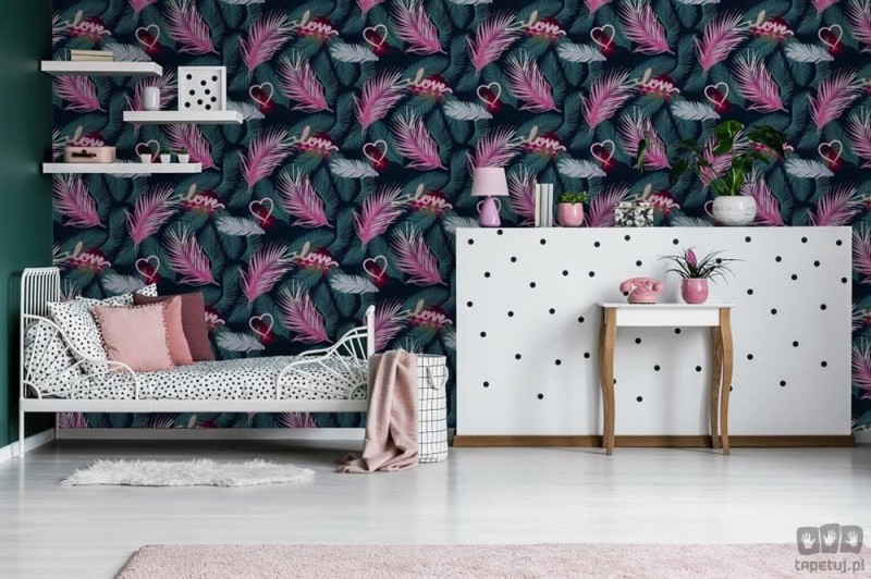 Tapeta papierowa w tropikalne motywy botaniczne