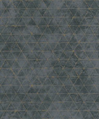 Grafitowa tapeta winylowa na flizelinie z motywem geometrycznym