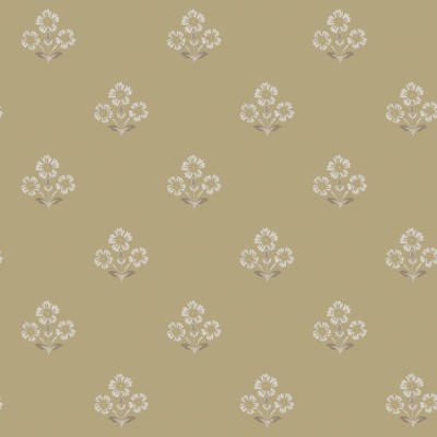 Żółta tapeta na flizelinie z motywem delikatnych kwiatuszków