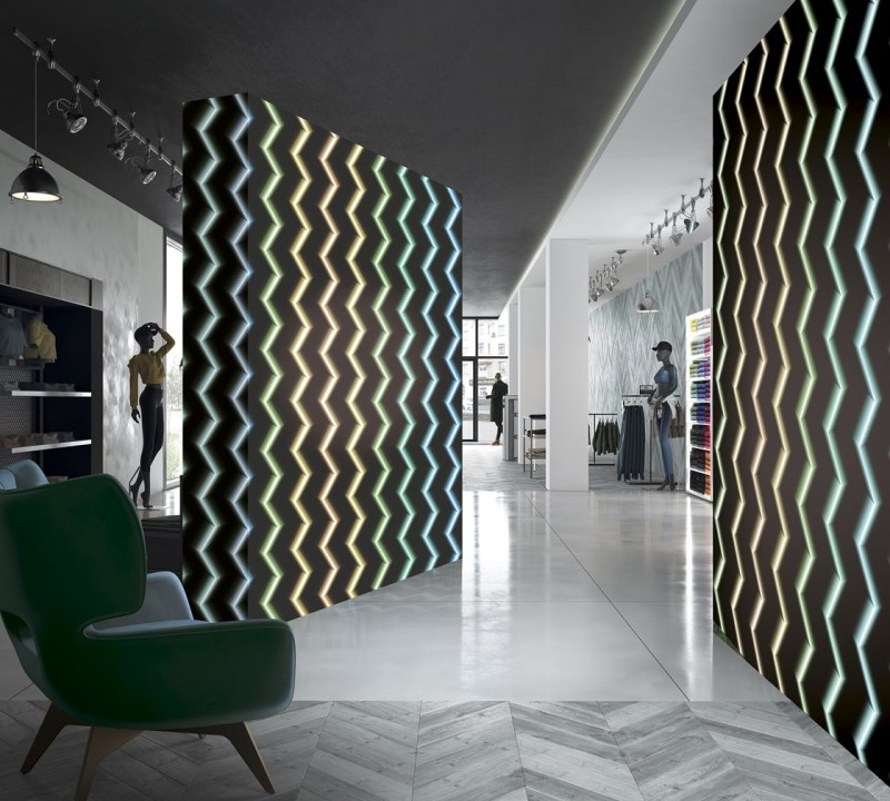 Fototapeta neonowy motyw geometryczny