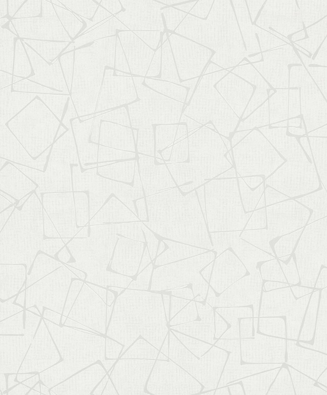 Biała tapeta winylowa z geometrycznym wzorem