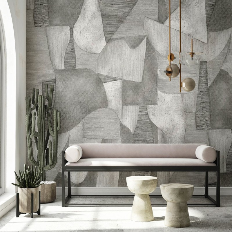 Fototapeta abstrakcyjna szara geometria