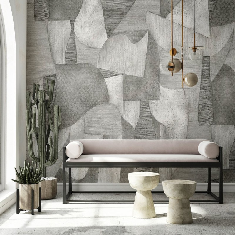 Fototapeta abstrakcyjna szara geometria