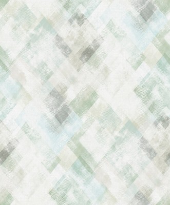 Tapeta winylowa z motywem geometrycznym w odcieniach zieleni