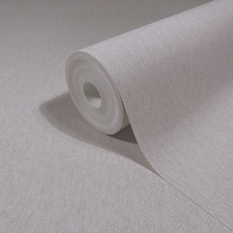 Tapeta ze strukturą tkaniny w odcieniach taupe