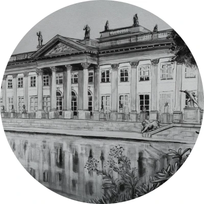 Fototapeta w kształcie koła - Pałac królewski