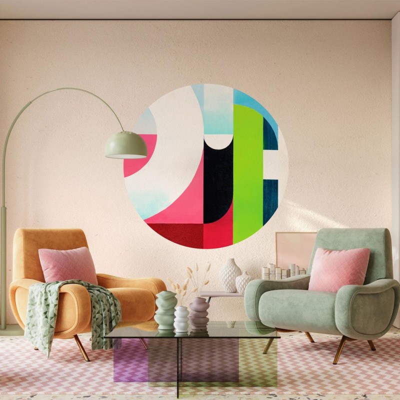 Fototapeta w kształcie koła - Geometryczne kształty