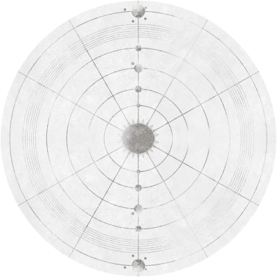Fototapeta w kształcie koła - Koło astrologiczne