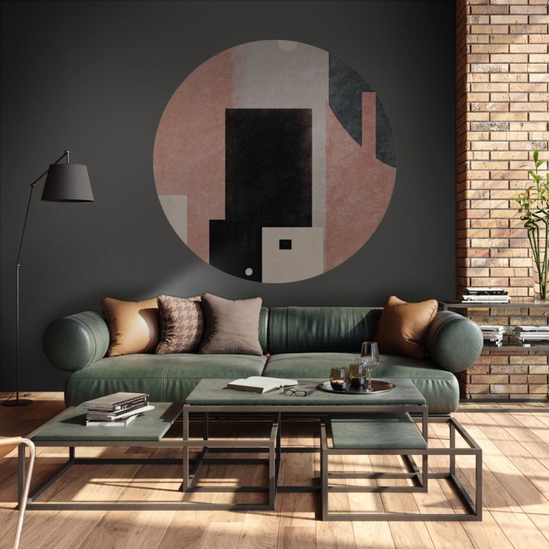 Fototapeta w kształcie koła - Geometryczne kształty