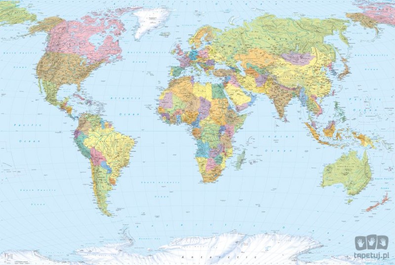Fototapeta World Map XXL4-038