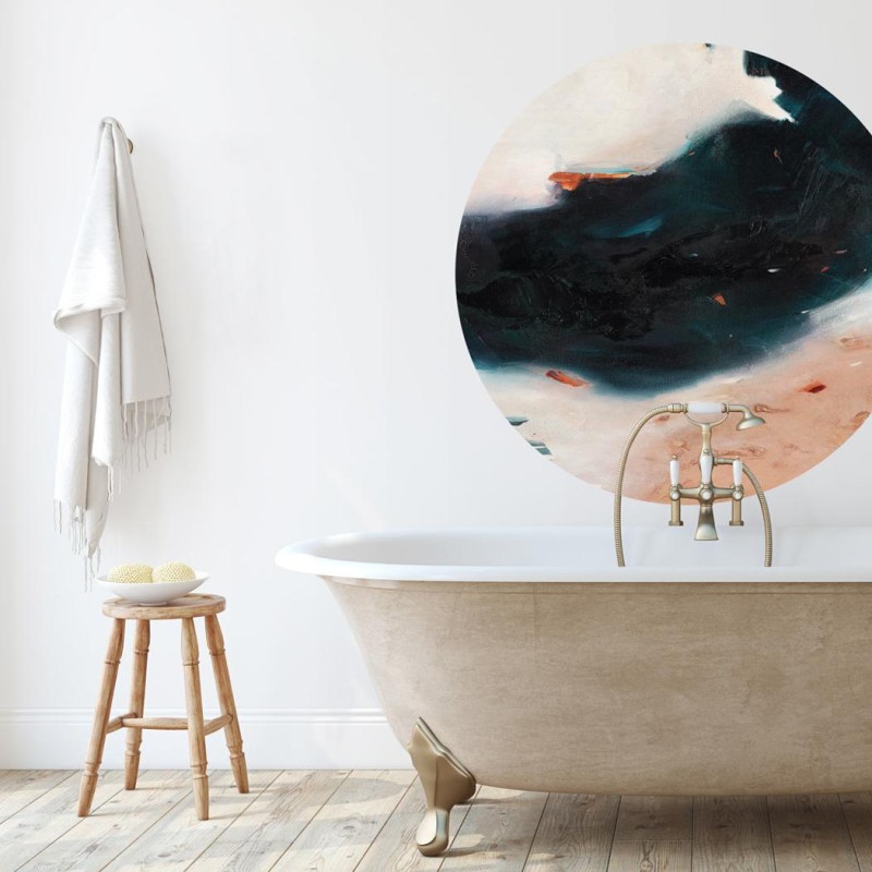 Fototapeta w kształcie koła - Malowana abstrakcja