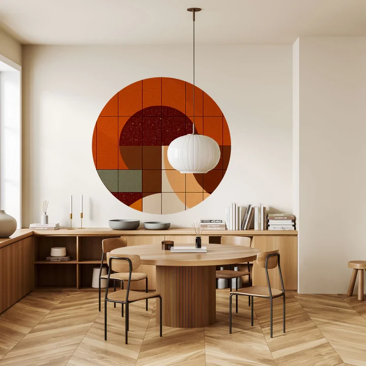 Fototapeta w kształcie koła - Geometryczne kafle
