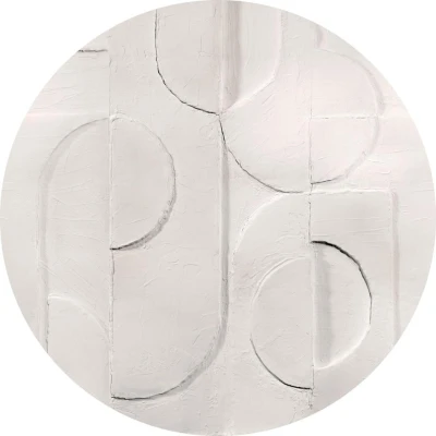 Fototapeta w kształcie koła - Gipsowa geometria 3D