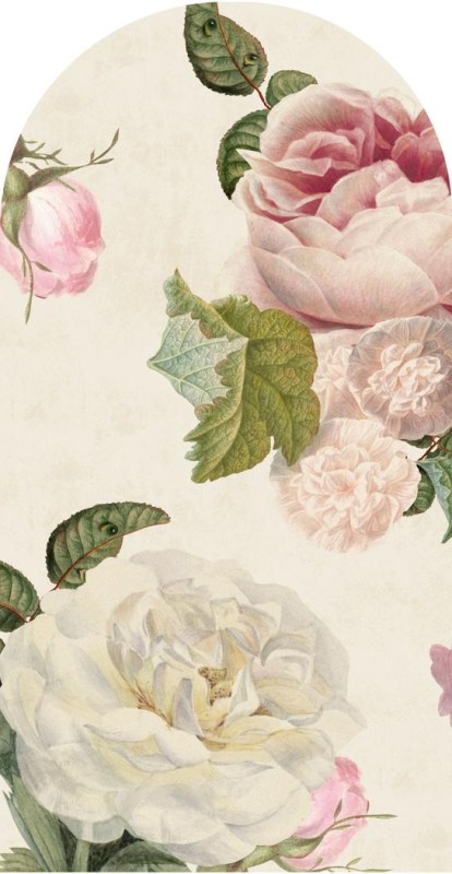 Fototapeta w kształcie łuku - Roses Cream