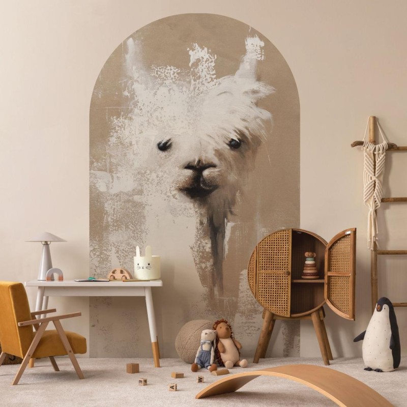 Fototapeta w kształcie łuku - Lama