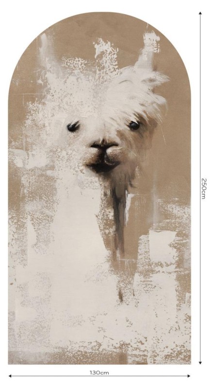 Fototapeta w kształcie łuku - Lama