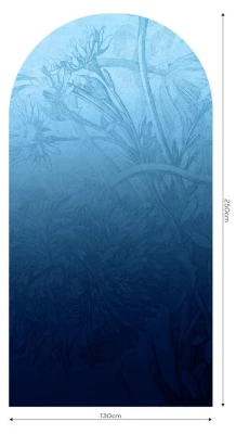 Fototapeta w kształcie łuku - Blue Ombre Flower