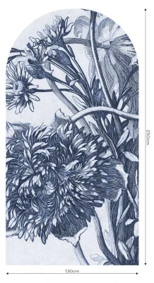Fototapeta w kształcie łuku - Blue Flower