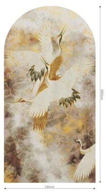 Fototapeta w kształcie łuku - Beige Tsuru