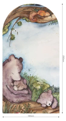Fototapeta w kształcie łuku - Bears Family