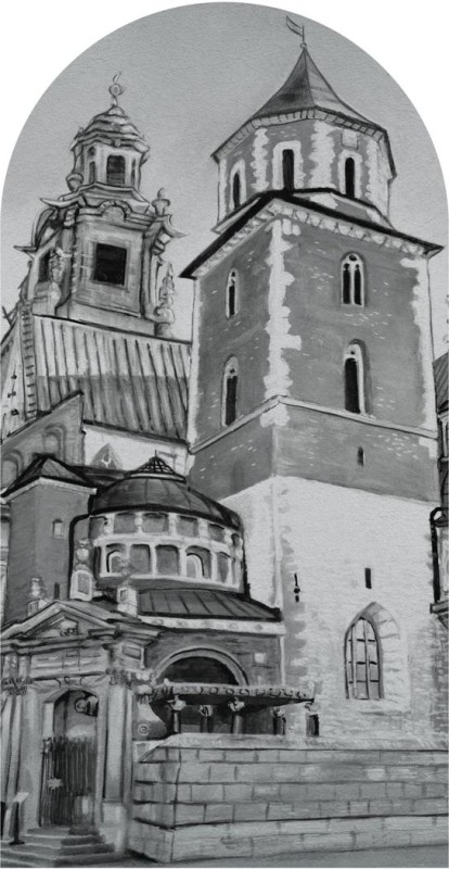 Fototapeta w kształcie łuku - Wawel