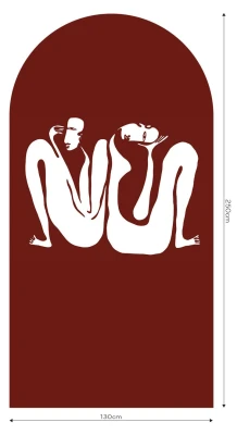 Fototapeta w kształcie łuku - Couple Burgundy