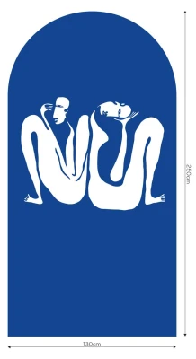 Fototapeta w kształcie łuku - Couple Cobalt