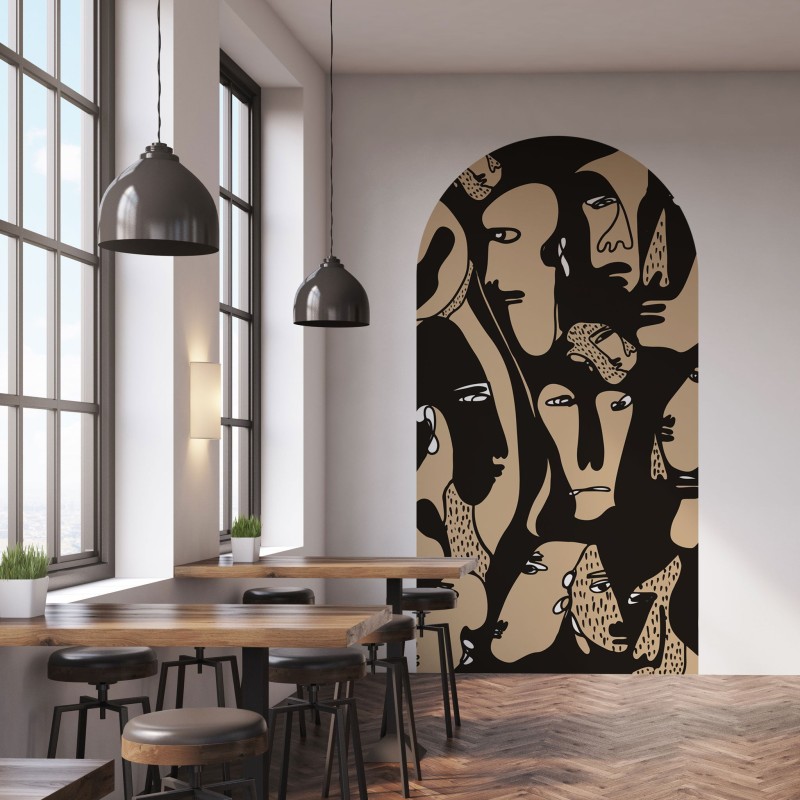 Fototapeta w kształcie łuku - Faces