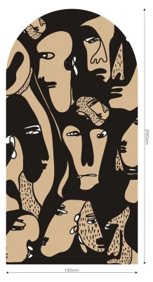 Fototapeta w kształcie łuku - Faces